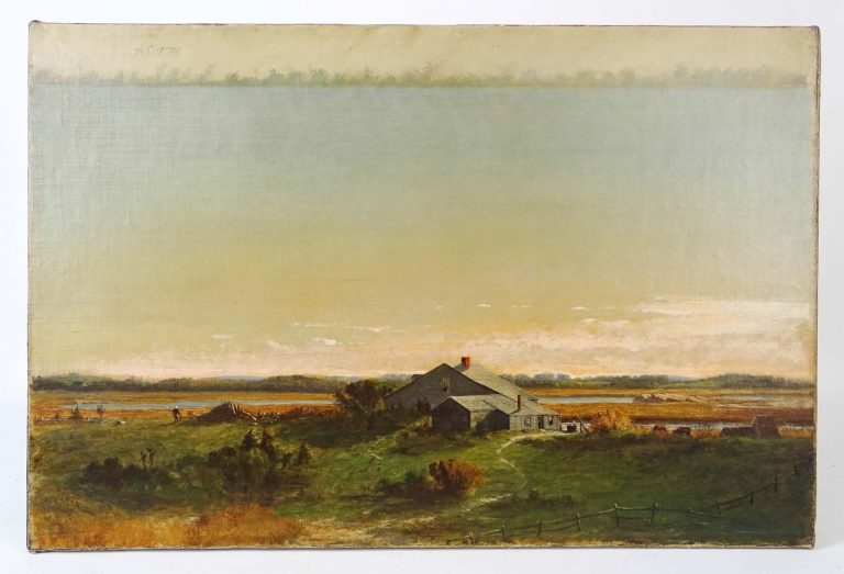 Winckworth Allan Gay (1821-1910), "The Sayles Homestead, Marshfield, Mass., oil on canvas