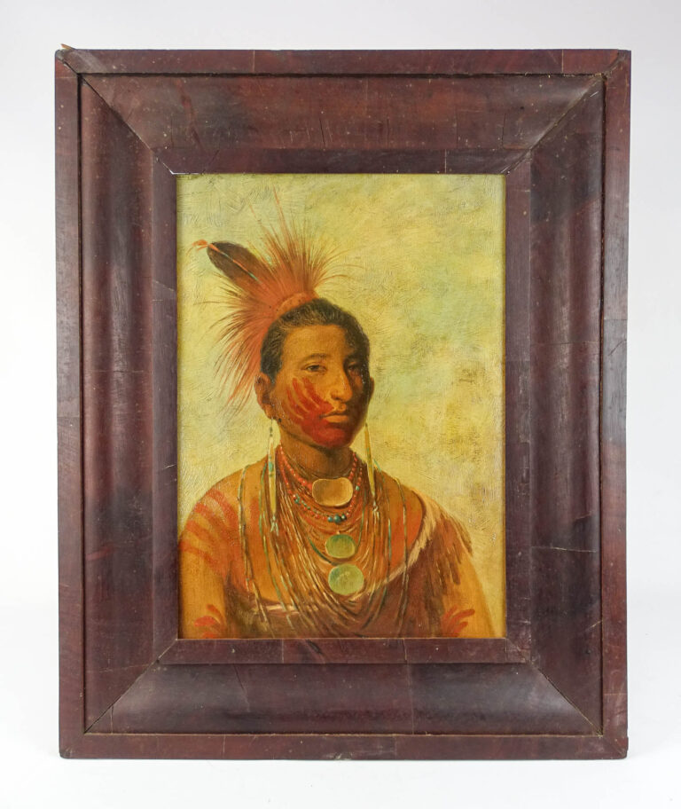 Native American Oil on Panel Painting