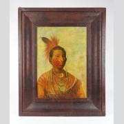 Native American Oil on Panel Painting