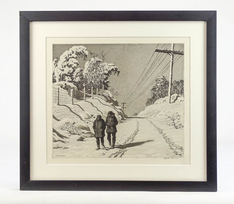 Signed Print: Martin Lewis (1881-1962), aquatint, "CRONIES"