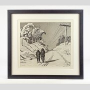 Signed Print: Martin Lewis (1881-1962), aquatint, "CRONIES"