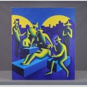 Modern Surrealist Painting by Mark Kostabi (b. 1960)