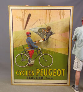 19th c. French poster "CYCLES PEUGEOT / BEAULIEU, (DOUBS)"