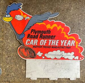 1969 Plymouth Road Runner heavy card stock cut out