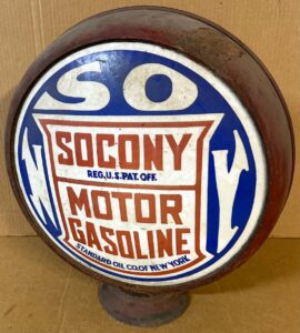 Socony Motor Gasoline gas pump globe
